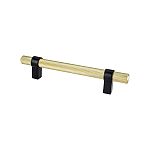 Berenson Radial Reign 5" (128mm) Center-to-Center Cabinet Pull (Modern Brushed Gold/Matte Black)