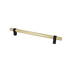 Berenson Radial Reign 8-13/16" (224mm) Center-to-Center Cabinet Pull (Modern Brushed Gold/Matte Black)