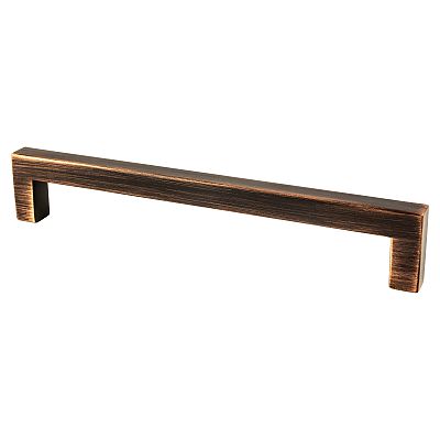 Berenson Advantage One 6-5/16" (160mm) Center-to-Center Square Cabinet Pull (Verona Bronze)