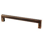 Berenson Advantage One 6-5/16" (160mm) Center-to-Center Square Cabinet Pull (Verona Bronze)