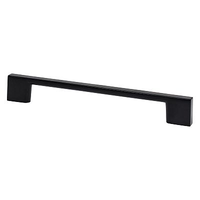 Berenson Transitional Advantage Four 6-5/16" (160mm) Center-to-Center Rectangle Pull (Matte Black)