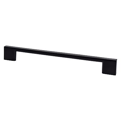 Berenson Transitional Advantage Four 7-9/16" (192mm) Center-to-Center Rectangle Pull (Matte Black)