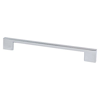Berenson Transitional Advantage Four 7-9/16" (192mm) Center-to-Center Rectangle Pull (Polished Chrome)