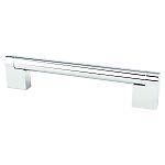 Berenson Advantage Three 5-1/16" (129mm) Center-to-Center Cabinet Bar Pull (Polished Chrome)