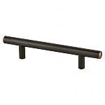 Berenson Tempo 3-3/4" (96mm) Center-to-Center Cabinet Bar Pull - 6-1/8" (156mm) Overall Length (Verona Bronze)