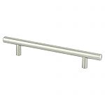 Berenson Tempo 5" (128mm) Center-to-Center Cabinet Bar Pull - 7-3/8" (187mm) Overall Length (Brushed Nickel)