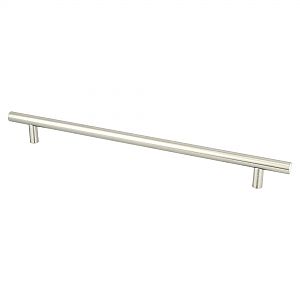 Berenson Tempo 10-1/16" (256mm) Center-to-Center Cabinet Bar Pull - 12-7/16" (316mm) Overall Length (Brushed Nickel)