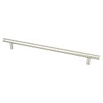 Berenson Tempo 10-1/16" (256mm) Center-to-Center Cabinet Bar Pull - 12-7/16" (316mm) Overall Length (Brushed Nickel)