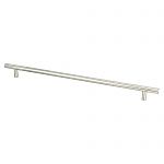 Berenson Tempo 12-9/16" (319mm) Center-to-Center Cabinet Bar Pull - 15" (381mm) Overall Length (Brushed Nickel)