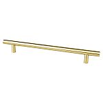 Berenson Tempo 7-9/16" (192mm) Center-to-Center Cabinet Bar Pull - 9-15/16" (252mm) Overall Length (Modern Brushed Gold)