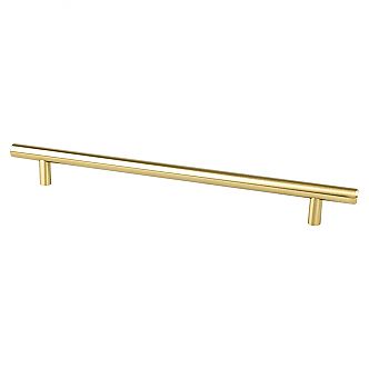 Berenson Tempo 8-13/16" (224mm) Center-to-Center Cabinet Bar Pull - 11-3/16" (284mm) Overall Length (Modern Brushed Gold)