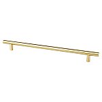 Berenson Tempo 10-1/16" (256mm) Center-to-Center Cabinet Bar Pull - 12-7/16" (316mm) Overall Length (Modern Brushed Gold)