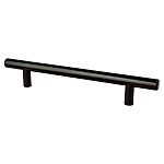 Berenson Tempo 5" (128mm) Center-to-Center Cabinet Bar Pull - 7-3/8" (187mm) Overall Length (Black)