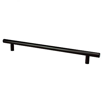 Berenson Tempo 8-13/16" (224mm) Center-to-Center Cabinet Bar Pull - 11-3/16" (284mm) Overall Length (Black)