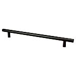 Berenson Tempo 8-13/16" (224mm) Center-to-Center Cabinet Bar Pull - 11-3/16" (284mm) Overall Length (Black)