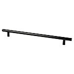 Berenson Tempo 10-1/16" (256mm) Center-to-Center Cabinet Bar Pull - 12-7/16" (316mm) Overall Length (Black)