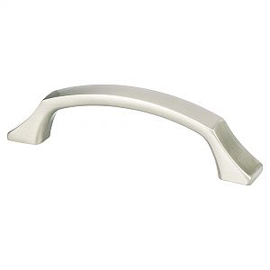 Berenson Epoch Edge 3-3/4" (96mm) Center-to-Center Cabinet Pull (Brushed Nickel)