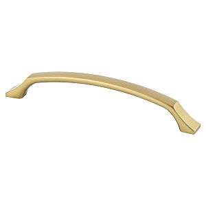 Berenson Epoch Edge 6-5/16" (160mm) Center-to-Center Cabinet Pull (Modern Brushed Gold)