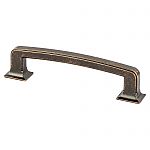 Berenson Hearthstone 5" (128mm) Center-to-Center Cabinet Pull (Weathered Verona Bronze)
