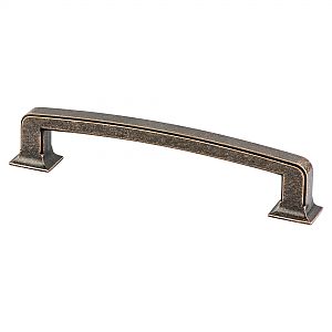 Berenson Hearthstone 6-5/16" (160mm) Center-to-Center Cabinet Pull (Weathered Verona Bronze)