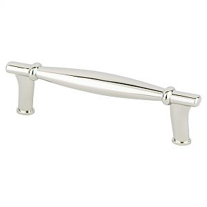 Berenson Dierdra 3-3/4" (96mm) Center-to-Center Cabinet Pull (Polished Nickel)