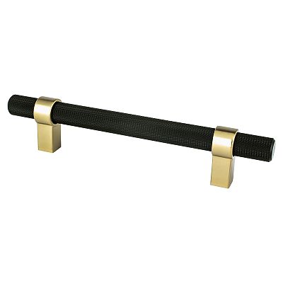 Berenson Radial Reign 5" (128mm) Center-to-Center Cabinet Pull (Matte Black/Modern Brushed Gold)