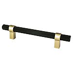 Berenson Radial Reign 5" (128mm) Center-to-Center Cabinet Pull (Matte Black/Modern Brushed Gold)