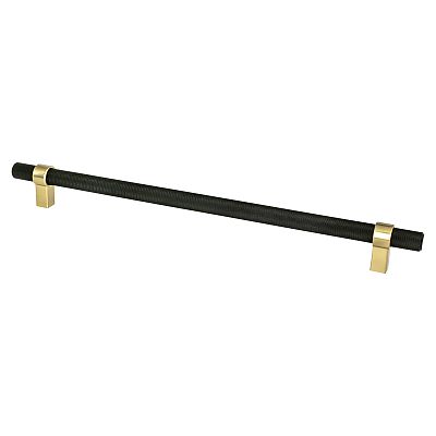 Berenson Radial Reign 12" (305mm) Center-to-Center Appliance Pull (Matte Black/Modern Brushed Gold)