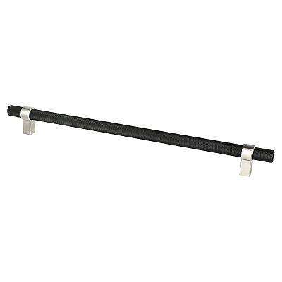 Berenson Radial Reign 12" (305mm) Center-to-Center Appliance Pull (Matte Black/Brushed Nickel)