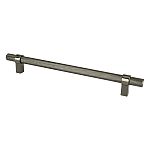 Berenson Radial Reign 8-13/16" (224mm) Center-to-Center Cabinet Pull (Black Nickel)