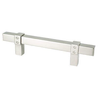 Berenson Rivet Rebel 3-3/4" (96mm) Center-to-Center Cabinet Pull (Brushed Nickel)