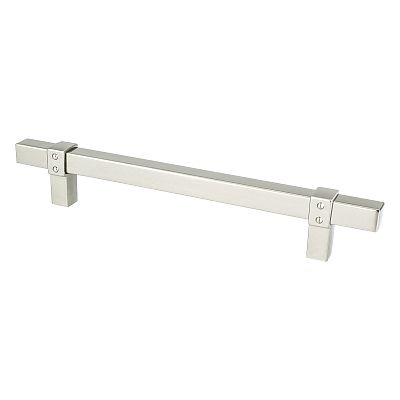 Berenson Rivet Rebel 6-5/16" (160mm) Center-to-Center Cabinet Pull (Brushed Nickel)