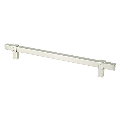 Berenson Rivet Rebel 8-13/16" (224mm) Center-to-Center Cabinet Pull (Brushed Nickel)