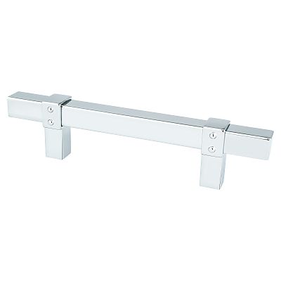 Berenson Rivet Rebel 3-3/4" (96mm) Center-to-Center Cabinet Pull (Polished Chrome)