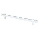 Berenson Rivet Rebel 8-13/16" (224mm) Center-to-Center Cabinet Pull (Polished Chrome)