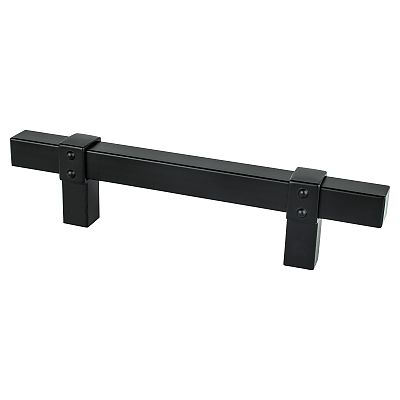 Berenson Rivet Rebel 3-3/4" (96mm) Center-to-Center Cabinet Pull (Matte Black)
