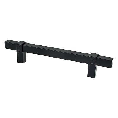 Berenson Rivet Rebel 5" (128mm) Center-to-Center Cabinet Pull (Matte Black)