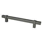 Berenson Rivet Rebel 6-5/16" (160mm) Center-to-Center Cabinet Pull (Slate)