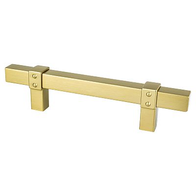 Berenson Rivet Rebel 3-3/4" (96mm) Center-to-Center Cabinet Pull (Modern Brushed Gold)