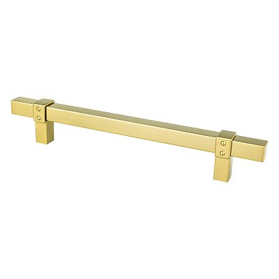 Berenson Rivet Rebel 6-5/16" (160mm) Center-to-Center Cabinet Pull (Modern Brushed Gold)