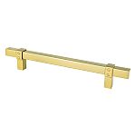 Berenson Rivet Rebel 6-5/16" (160mm) Center-to-Center Cabinet Pull (Modern Brushed Gold)