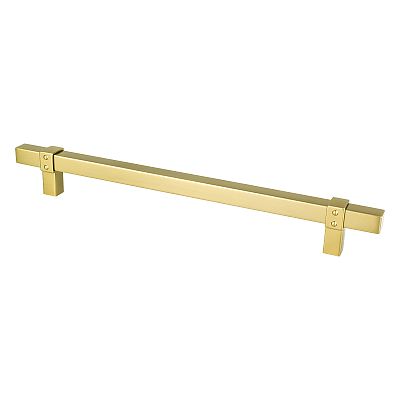 Berenson Rivet Rebel 8-13/16" (224mm) Center-to-Center Cabinet Pull (Modern Brushed Gold)