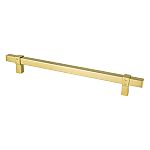 Berenson Rivet Rebel 8-13/16" (224mm) Center-to-Center Cabinet Pull (Modern Brushed Gold)