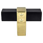 Berenson Rivet Rebel 2" (51mm) Cabinet Knob (Matte Black and Modern Brushed Gold)