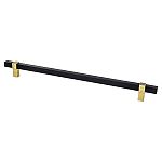 Berenson Rivet Rebel 12" (305mm) Center-to-Center Appliance Pull (Matte Black and Modern Brushed Gold)