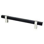 Berenson Rivet Rebel 6-5/16" (160mm) Center-to-Center Cabinet Pull (Matte Black and Brushed Nickel)