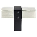 Berenson Rivet Rebel 2" (51mm) Cabinet Knob (Brushed Nickel and Matte Black)