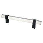 Berenson Rivet Rebel 5" (128mm) Center-to-Center Cabinet Pull (Brushed Nickel and Matte Black)
