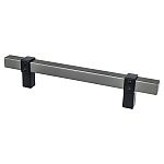 Berenson Rivet Rebel 5" (128mm) Center-to-Center Cabinet Pull (Slate and Matte Black)