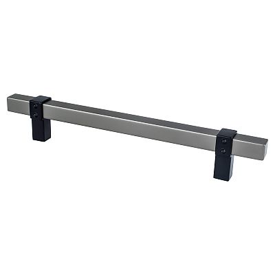 Berenson Rivet Rebel 6-5/16" (160mm) Center-to-Center Cabinet Pull (Slate and Matte Black)